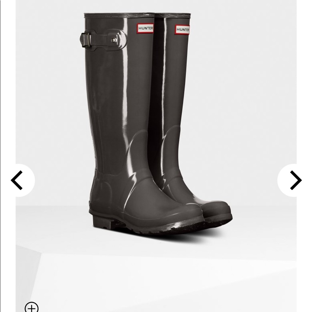 Hunter gray rain boots - Picture 2 of 8